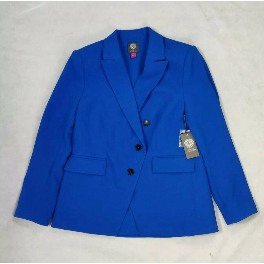 Vince Camuto Womens Blazer Blue Asymmetrical - Picture 6 of 13